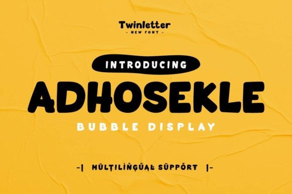 Adhosekle: A Playful Font for Handmade Creations