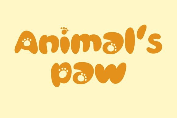 Animal s Paw Font for Handmade and Commercial Projects