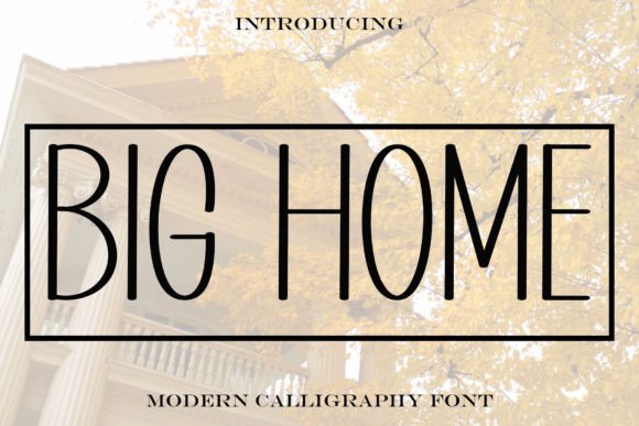 Big Home Font for Web Design