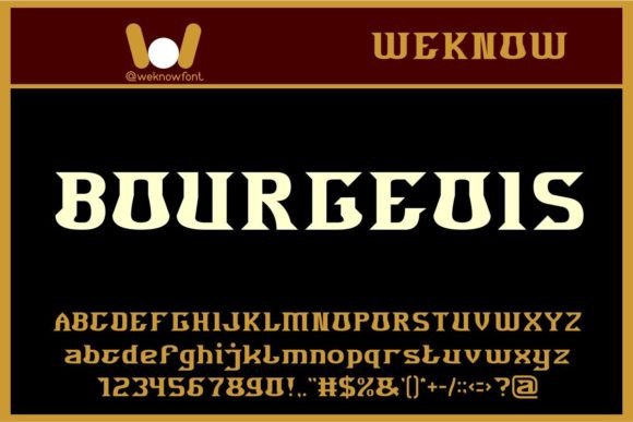 Bourgeois Font for Bold Branding