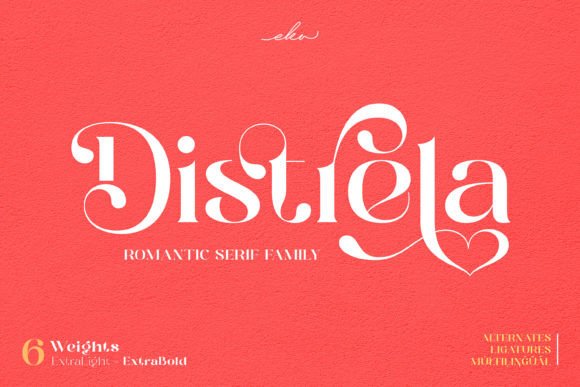 Distrela: A Romantic Serif Font for Modern Campaigns