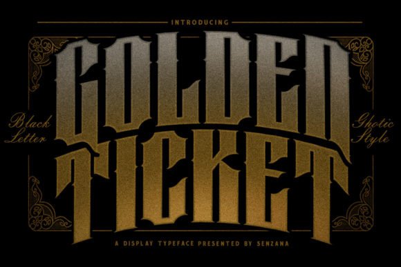 Golden Ticket Font for Handmade Creations