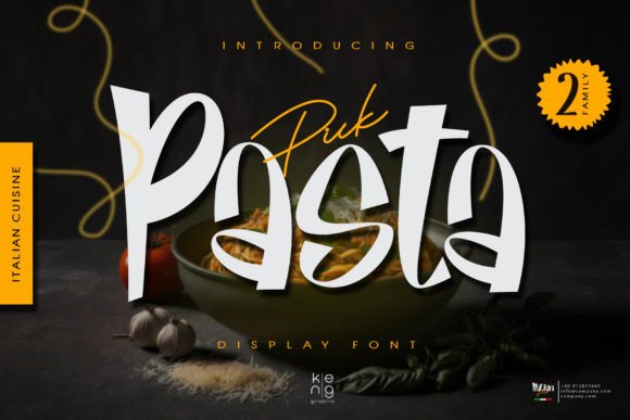 Pick Pasta: A Playful Display Font for Web Design
