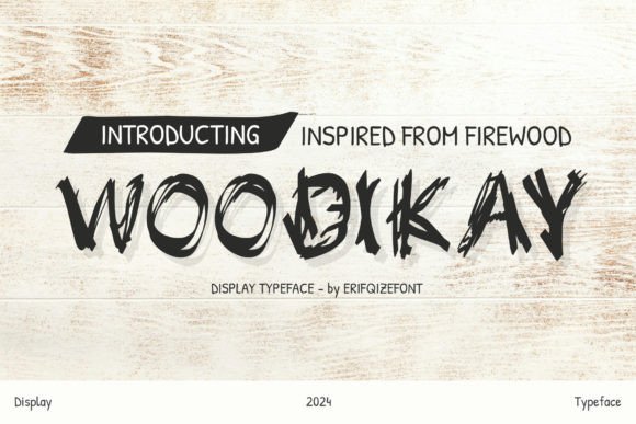 Woodikay: A Bold Display Font for Editorial Design